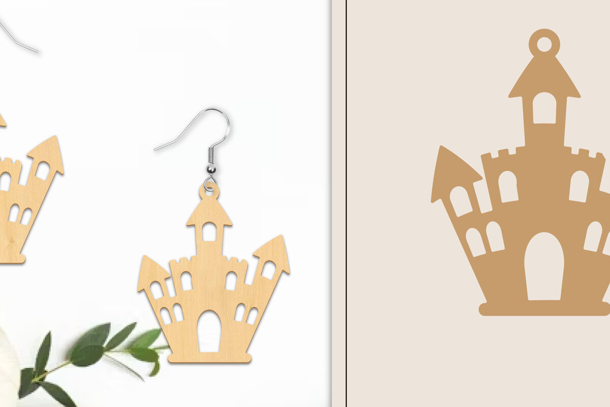 Intra απο ξύλο plywood  Χρώμα wenge 3mm-4mm πάχος - Αποκριάτικα σκουλαρίκια με λέιζερ Δίασταση 3x3 cm INTRAFABR-95613519