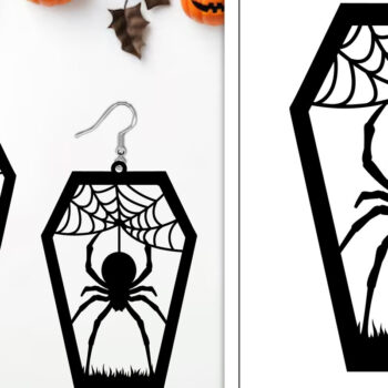 Intra απο ξύλο plywood Χρώμα wenge 3mm-4mm πάχος - Αποκριάτικα σκουλαρίκια με λέιζερ Δίασταση 3x3 cm INTRAFABR-101834335 - Image 1