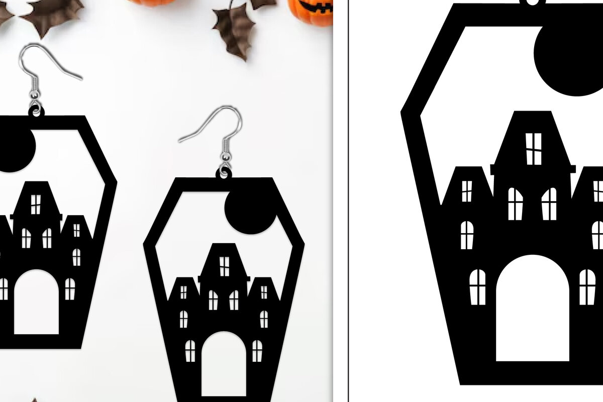 Intra απο ξύλο plywood  Χρώμα wenge 3mm-4mm πάχος - Αποκριάτικα σκουλαρίκια με λέιζερ Δίασταση 3x3 cm INTRAFABR-61163867