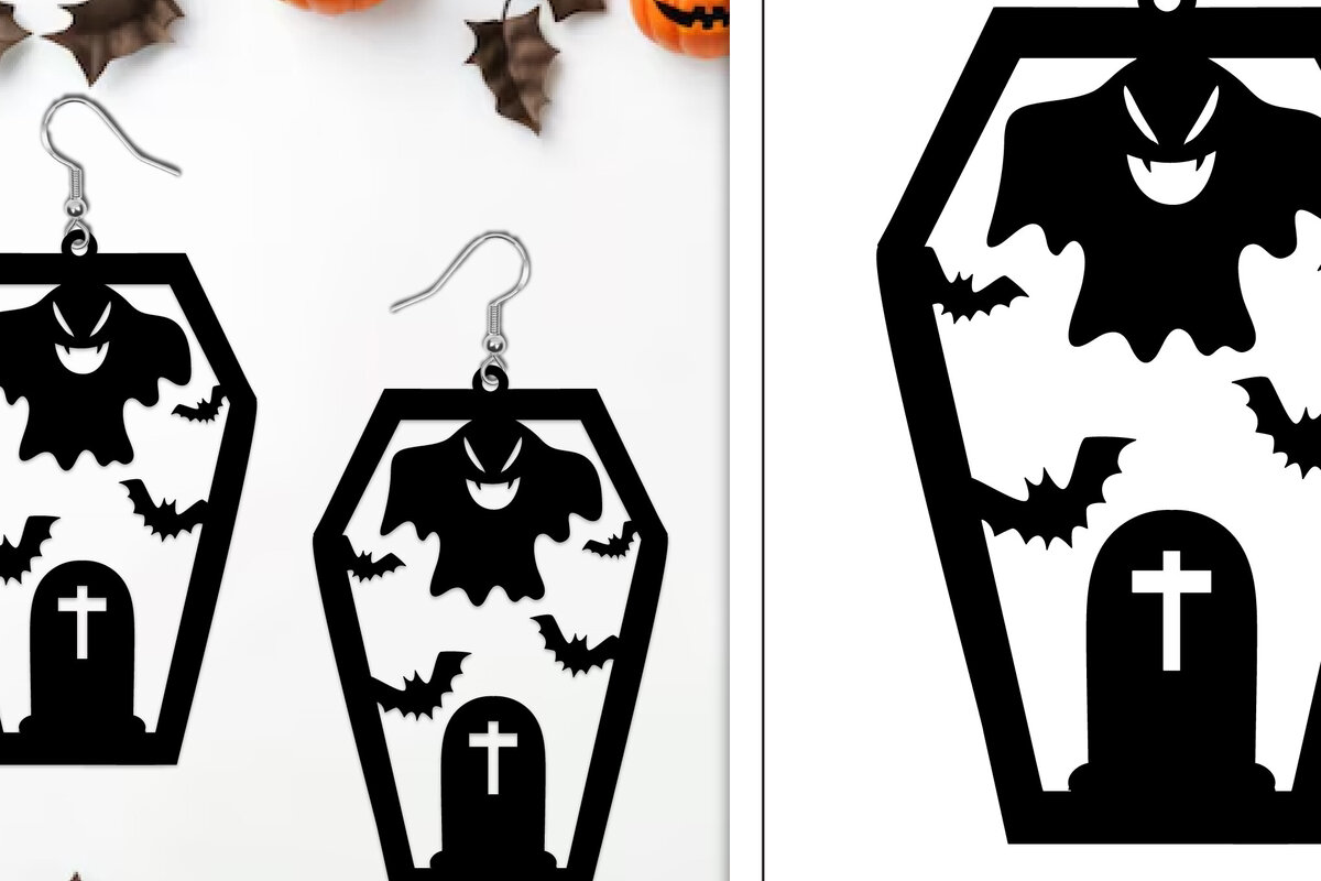 Intra απο ξύλο plywood  Χρώμα wenge 3mm-4mm πάχος - Αποκριάτικα σκουλαρίκια με λέιζερ Δίασταση 3x3 cm INTRAFABR-97922571