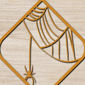 Intra απο ξύλο plywood  Χρώμα wenge 3mm-4mm πάχος - Πακέτο κοπής με λέιζερ αποκριάτικων σκουλαρίκια 4 Δίασταση 3x3 cm INTRAFABR-118916375 - Image 6