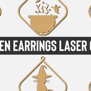 Intra απο ξύλο plywood  Χρώμα wenge 3mm-4mm πάχος - Σκουλαρίκια απόκριες με λέιζερ δέσμη 5 Δίασταση 3x3 cm INTRAFABR-118916401