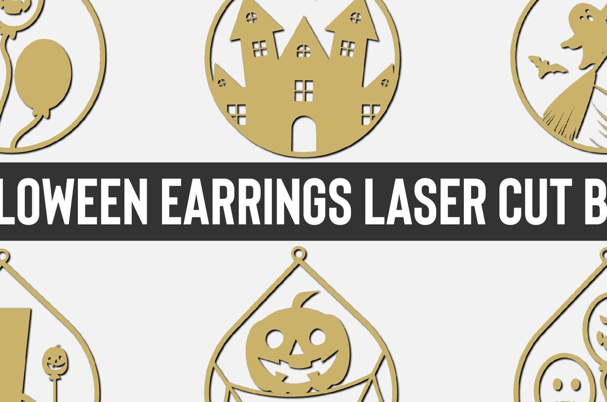 Intra απο ξύλο plywood  Χρώμα wenge 3mm-4mm πάχος - Σκουλαρίκια Halloween με κομμένο λέιζερ δέσμη 7 Δίασταση 3x3 cm INTRAFABR-118916460