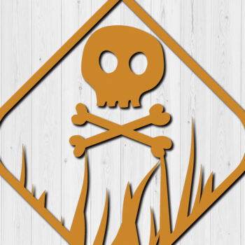 Intra απο ξύλο plywood  Χρώμα wenge 3mm-4mm πάχος - Αποκριάτικα σκουλαρίκια με λέιζερ σχέδιο 14 Δίασταση 3x3 cm INTRAFABR-103335558 - Image 2