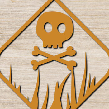 Intra απο ξύλο plywood  Χρώμα wenge 3mm-4mm πάχος - Αποκριάτικα σκουλαρίκια με λέιζερ σχέδιο 14 Δίασταση 3x3 cm INTRAFABR-103335558 - Image 3