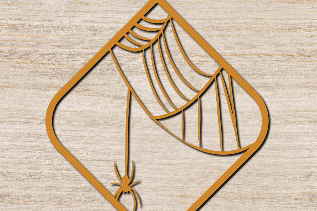 Intra απο ξύλο plywood  Χρώμα wenge 3mm-4mm πάχος - Αποκριάτικα σκουλαρίκια με λέιζερ σχέδιο 15 Δίασταση 3x3 cm INTRAFABR-124400856