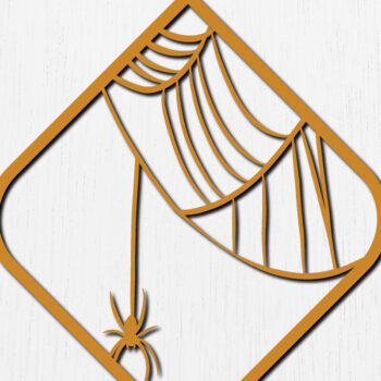 Intra απο ξύλο plywood  Χρώμα wenge 3mm-4mm πάχος - Αποκριάτικα σκουλαρίκια με λέιζερ σχέδιο 15 Δίασταση 3x3 cm INTRAFABR-124400856 - Image 3