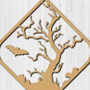 Intra απο ξύλο plywood Χρώμα wenge 3mm-4mm πάχος - Αποκριάτικα σκουλαρίκια με λέιζερ σχέδιο 16 Δίασταση 3x3 cm INTRAFABR-93660218 - Image 1