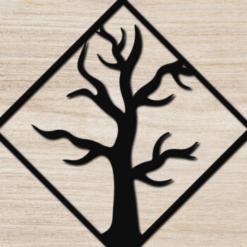 Intra απο ξύλο plywood Χρώμα wenge 3mm-4mm πάχος - Αποκριάτικα σκουλαρίκια με λέιζερ 2 Δίασταση 3x3 cm INTRAFABR-94370877 - Image 1