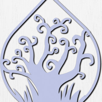 Intra απο ξύλο plywood Χρώμα wenge 3mm-4mm πάχος - Αποκριάτικα σκουλαρίκια με λέιζερ 24 Δίασταση 3x3 cm INTRAFABR-89515341 - Image 3