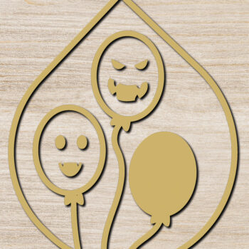 Intra απο ξύλο plywood  Χρώμα wenge 3mm-4mm πάχος - Σχεδίαση κοπής με λέιζερ αποκριάτικα σκουλαρίκια 26 Δίασταση 3x3 cm INTRAFABR-117770724 - Image 1