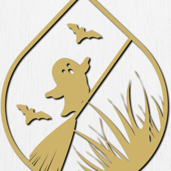 Intra απο ξύλο plywood  Χρώμα wenge 3mm-4mm πάχος - Σκουλαρίκια Halloween με λέιζερ 28 Δίασταση 3x3 cm INTRAFABR-82325962 - Image 1