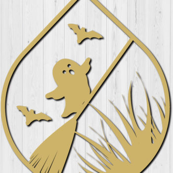 Intra απο ξύλο plywood  Χρώμα wenge 3mm-4mm πάχος - Σκουλαρίκια Halloween με λέιζερ 28 Δίασταση 3x3 cm INTRAFABR-82325962 - Image 3