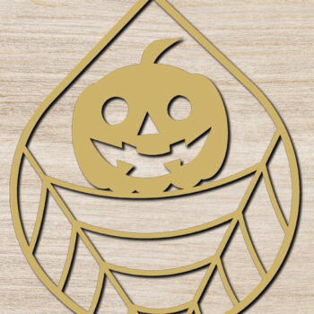 Intra απο ξύλο plywood  Χρώμα wenge 3mm-4mm πάχος - με λέιζερ αποκριάτικα σκουλαρίκια 29 Δίασταση 3x3 cm INTRAFABR-36870783 - Image 1