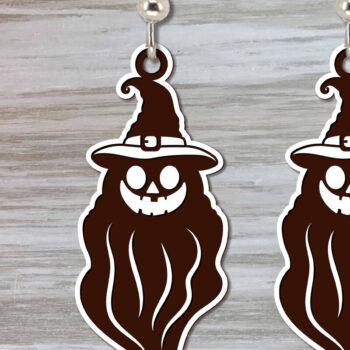 Intra απο ξύλο plywood Χρώμα wenge 3mm-4mm πάχος - Αποκριάτικα σκουλαρίκια Δίασταση 3x3 cm INTRAFABR-123689077 - Image 1