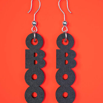 Intra απο ξύλο plywood  Χρώμα wenge 3mm-4mm πάχος - Αποκριάτικα σκουλαρίκια Δίασταση 3x3 cm INTRAFABR-69128891 - Image 1