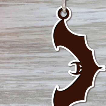 Intra απο ξύλο plywood  Χρώμα wenge 3mm-4mm πάχος - Σετ αποκριάτικων σκουλαρίκια Δίασταση 3x3 cm INTRAFABR-108925777 - Image 3