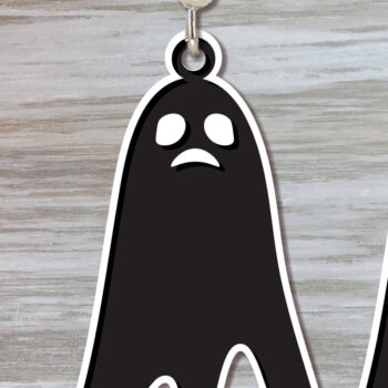 Intra απο ξύλο plywood  Χρώμα wenge 3mm-4mm πάχος - Σετ αποκριάτικων σκουλαρίκια Δίασταση 3x3 cm INTRAFABR-108925777 - Image 5