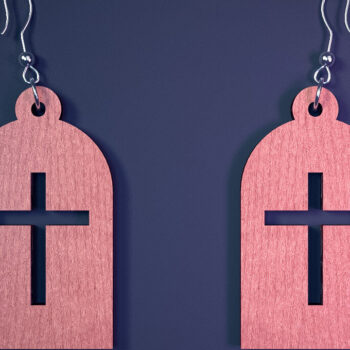 Intra απο ξύλο plywood  Χρώμα wenge 3mm-4mm πάχος - Αποκριάτικα σκουλαρίκια με λέιζερ |Spooky Δίασταση 3x3 cm INTRAFABR-113936184 - Image 7