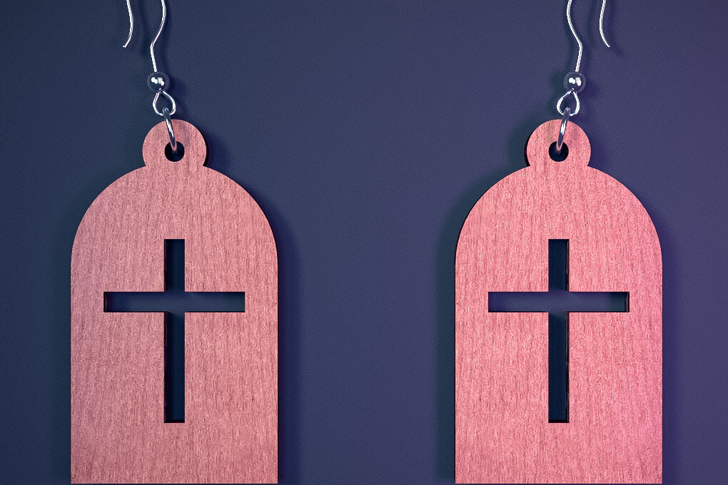 Intra απο ξύλο plywood  Χρώμα wenge 3mm-4mm πάχος - Αποκριάτικα σκουλαρίκια με λέιζερ |Spooky Δίασταση 3x3 cm INTRAFABR-108926348