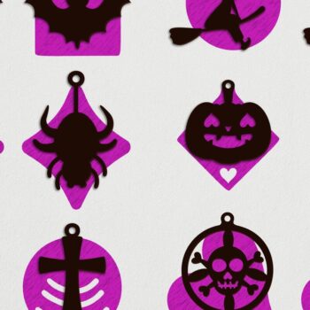 Intra απο ξύλο plywood Χρώμα wenge 3mm-4mm πάχος - Αποκριάτικα σκουλαρίκια Δίασταση 3x3 cm INTRAFABR-112877589 - Image 1