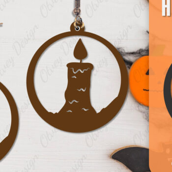 Intra απο ξύλο plywood  Χρώμα wenge 3mm-4mm πάχος - Αποκριάτικα σκουλαρίκια με λέιζερ Δίασταση 3x3 cm INTRAFABR-112877436 - Image 11