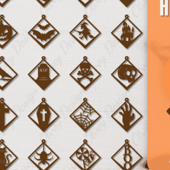 Intra απο ξύλο plywood Χρώμα wenge 3mm-4mm πάχος - Αποκριάτικα σκουλαρίκια με λέιζερ Δίασταση 3x3 cm INTRAFABR-112877494 - Image 1