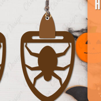 Intra απο ξύλο plywood Χρώμα wenge 3mm-4mm πάχος - Αποκριάτικα σκουλαρίκια με λέιζερ Δίασταση 3x3 cm INTRAFABR-112877513 - Image 9