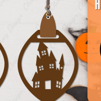 Intra απο ξύλο plywood Χρώμα wenge 3mm-4mm πάχος - Αποκριάτικα σκουλαρίκια με λέιζερ Δίασταση 3x3 cm INTRAFABR-112877538 - Image 8