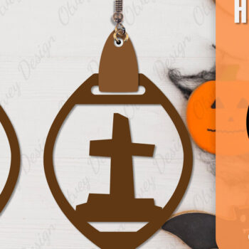 Intra απο ξύλο plywood Χρώμα wenge 3mm-4mm πάχος - Αποκριάτικα σκουλαρίκια με λέιζερ Δίασταση 3x3 cm INTRAFABR-112877538 - Image 10