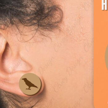 Intra απο ξύλο plywood  Χρώμα wenge 3mm-4mm πάχος - Αποκριάτικα σκουλαρίκια με λέιζερ Δίασταση 3x3 cm INTRAFABR-112294426 - Image 15