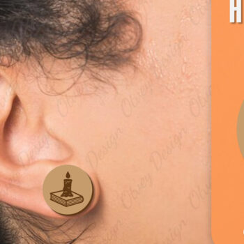 Intra απο ξύλο plywood  Χρώμα wenge 3mm-4mm πάχος - Αποκριάτικα σκουλαρίκια με λέιζερ Δίασταση 3x3 cm INTRAFABR-112294426 - Image 19