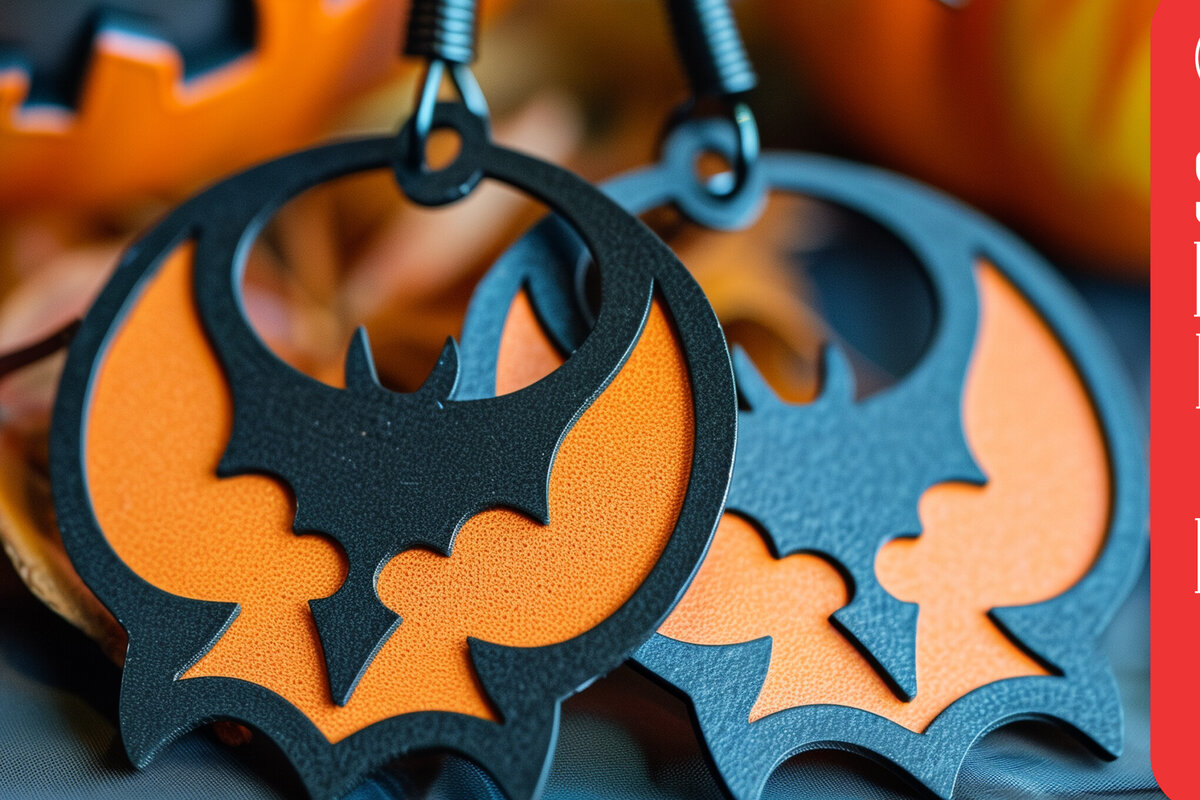 Intra απο ξύλο plywood  Χρώμα wenge 3mm-4mm πάχος - Αποκριάτικα Σκουλαρίκια Cut Δίασταση 3x3 cm INTRAFABR-85557425