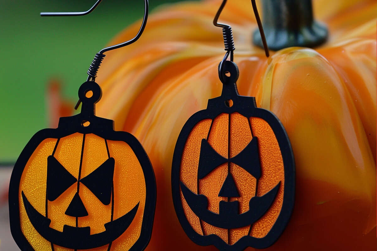 Intra απο ξύλο plywood  Χρώμα wenge 3mm-4mm πάχος - Αποκριάτικα Σκουλαρίκια Cut Δίασταση 3x3 cm INTRAFABR-120188011