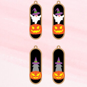 Intra απο ξύλο plywood  Χρώμα wenge 3mm-4mm πάχος - Αποκριάτικα Σκουλαρίκια|Σκουλαρίκι με κομμένο και σκοράρισμα Δίασταση 3x3 cm INTRAFABR-98902985 - Image 1