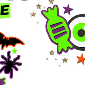 Intra απο ξύλο plywood  Χρώμα wenge 3mm-4mm πάχος - Halloween Elements 3D Δίασταση 15x15 cm INTRAFABR-98902993