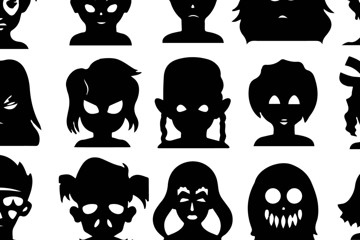 Intra απο ξύλο plywood  Χρώμα wenge 3mm-4mm πάχος - Πακέτο Silhouette Halloween Faces Δίασταση 15x15 cm INTRAFABR-98902757