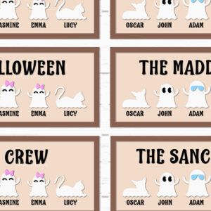 Intra απο ξύλο plywood  Χρώμα wenge 3mm-4mm πάχος - Halloween Family Ghost Lasercut Δίασταση 15x15 cm INTRAFABR-98903000