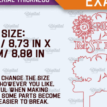 Intra απο ξύλο plywood  Χρώμα wenge 3mm-4mm πάχος - Αποκριάτικη φάρμα κήπου σημάδι LaserCut Δίασταση 15x15 cm INTRAFABR-98902801 - Image 2