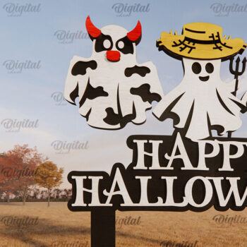 Intra απο ξύλο plywood  Χρώμα wenge 3mm-4mm πάχος - Πακέτο λέιζερ με πινακίδες αποκριάτικων αγροκτημάτων Δίασταση 15x15 cm INTRAFABR-98590119 - Image 4