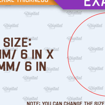 Intra απο ξύλο plywood  Χρώμα wenge 3mm-4mm πάχος - Δέσμη λέιζερ στρογγυλών πινακίδων αποκριάτικων αγροκτημάτων Δίασταση 15x15 cm INTRAFABR-98590128 - Image 2