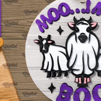 Intra απο ξύλο plywood  Χρώμα wenge 3mm-4mm πάχος - Δέσμη λέιζερ στρογγυλών πινακίδων αποκριάτικων αγροκτημάτων Δίασταση 15x15 cm INTRAFABR-98590128 - Image 5