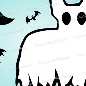 Intra απο ξύλο plywood  Χρώμα wenge 3mm-4mm πάχος - Halloween Frenchie Ghost Dog Png Δίασταση 15x15 cm INTRAFABR-98590014