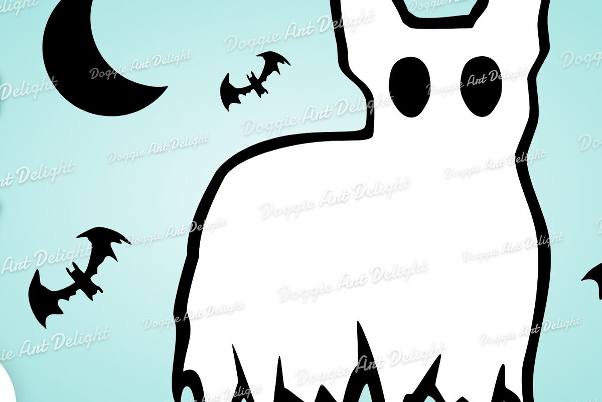 Intra απο ξύλο plywood  Χρώμα wenge 3mm-4mm πάχος - Halloween Frenchie Ghost Dog Png Δίασταση 15x15 cm INTRAFABR-98590014