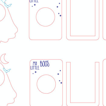 Intra απο ξύλο plywood  Χρώμα wenge 3mm-4mm πάχος - κορνίζας με μαγνήτη ψυγείου Halloween Δίασταση 20x25 cm INTRAFABR-98590023 - Image 3