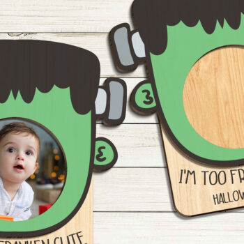 Intra απο ξύλο plywood  Χρώμα wenge 3mm-4mm πάχος - Κορνίζα φωτογραφιών μαγνήτης ψυγείου αποκριών Δίασταση 20x25 cm INTRAFABR-98589976 - Image 2