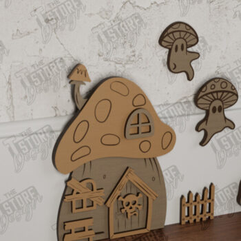 Intra απο ξύλο plywood  Χρώμα wenge 3mm-4mm πάχος - Δέσμη πόρτας κήπου αποκριών| Μαγική Πόρτα Δίασταση 15x15 cm INTRAFABR-117535309 - Image 4