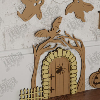 Intra απο ξύλο plywood  Χρώμα wenge 3mm-4mm πάχος - Δέσμη πόρτας κήπου αποκριών| Μαγική Πόρτα Δίασταση 15x15 cm INTRAFABR-117535309 - Image 8