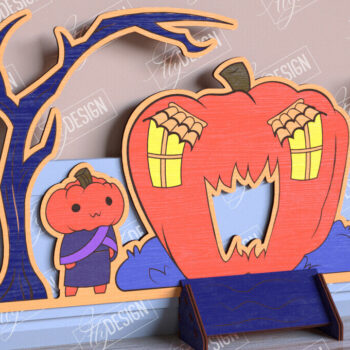 Intra απο ξύλο plywood  Χρώμα wenge 3mm-4mm πάχος - Halloween Garden Door | Στοιχειωμένο Σπίτι Δίασταση 15x15 cm INTRAFABR-117535024 - Image 1