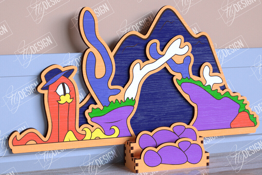 Intra απο ξύλο plywood  Χρώμα wenge 3mm-4mm πάχος - Halloween Garden Door | Στοιχειωμένο Σπίτι Δίασταση 15x15 cm INTRAFABR-117535092